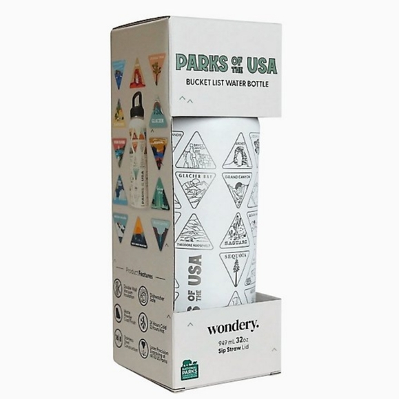 Parks of the US Bucket List Water Bottle,Size 32oz, Retail $58.00 - Picture 2 of 16